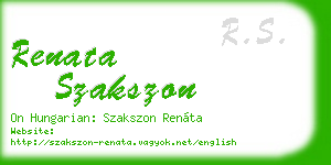 renata szakszon business card
