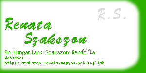 renata szakszon business card